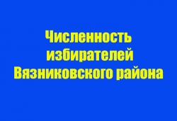 Численность избирателей Вязниковского района